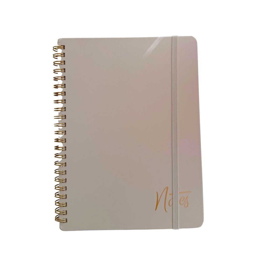 Minimalist A5 Lined Notebook – Soft Neutral Spiral Journal for Notes & Planning - Splash of Charm