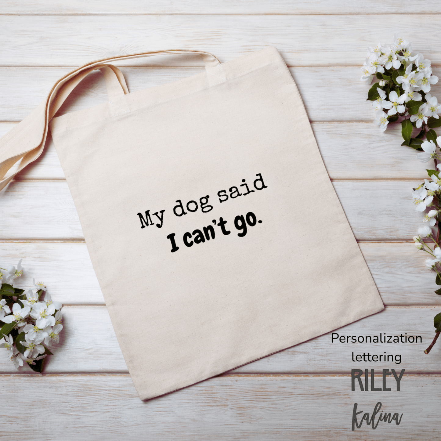 My Dog Said I Can't Go Mini Tote – Funny Dog Lover Canvas Bag - Splash of Charm