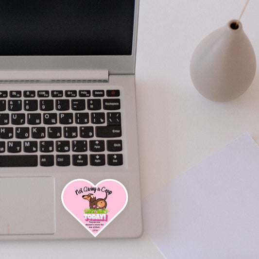 Not Giving a Crap Today Dachshund Sticker – Funny Sassy Cute Vinyl Decal - Splash of Charm