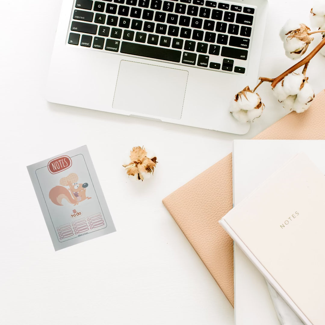 Nutz the Squirrel 5x7 Notepad – Fun & Functional Stationery - Splash of Charm