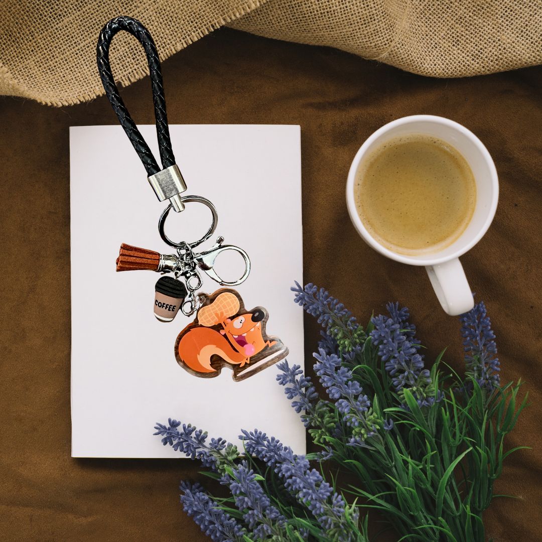 Nutz the Squirrel Acrylic Keychain - Splash of Charm