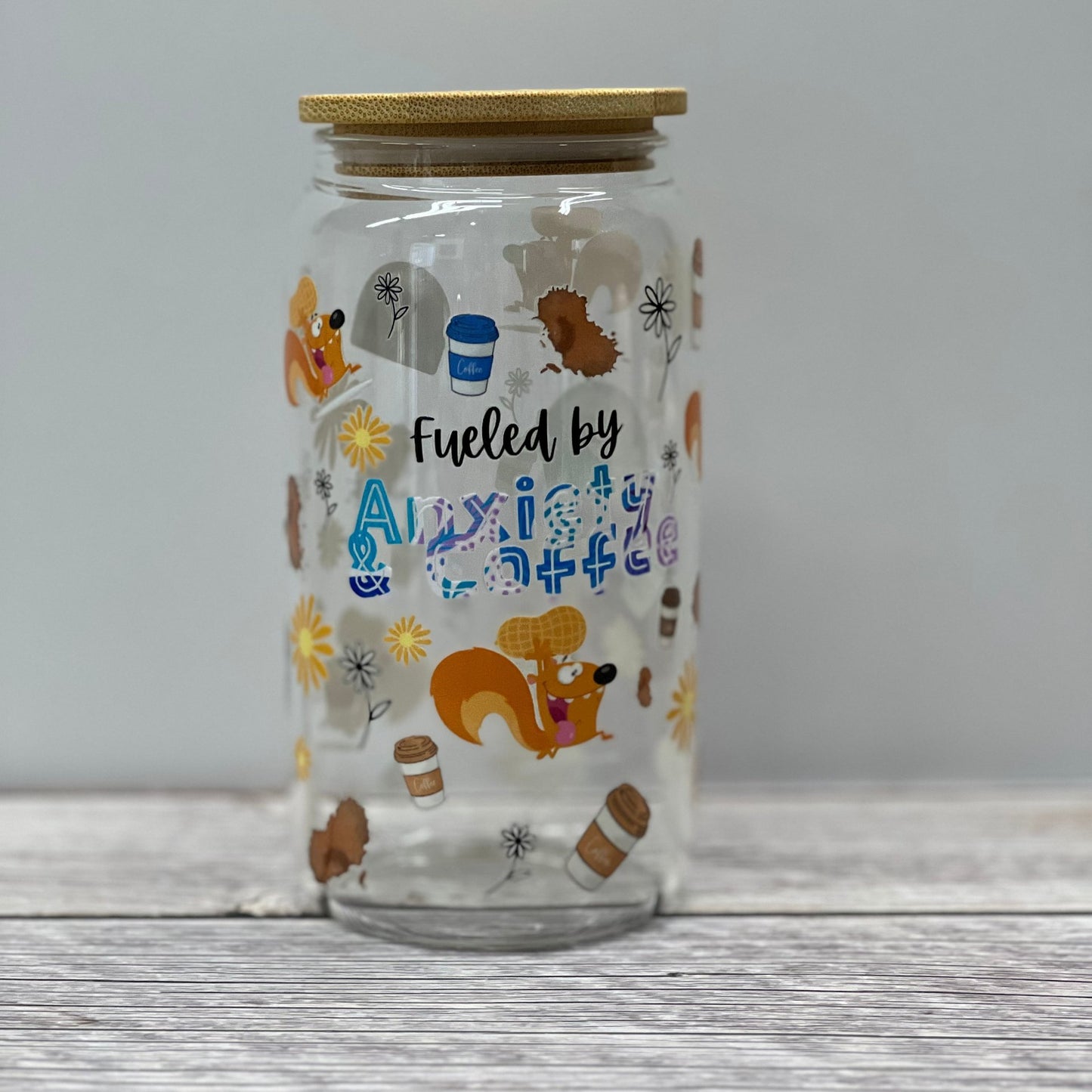 Nutz the Squirrel Beer Can Glass Tumbler - Splash of Charm