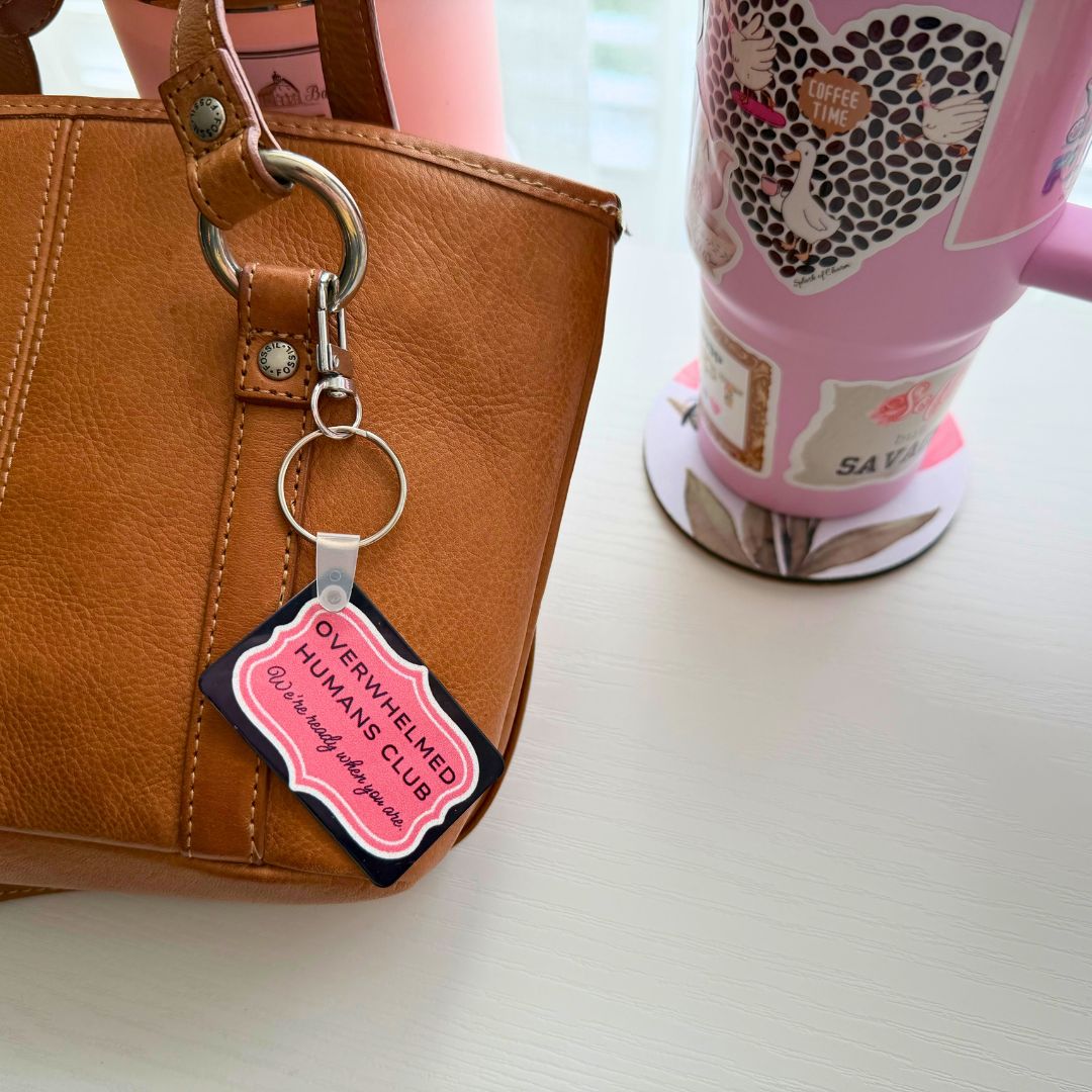 Overwhelmed Humans Club Metal Keychain - Splash of Charm