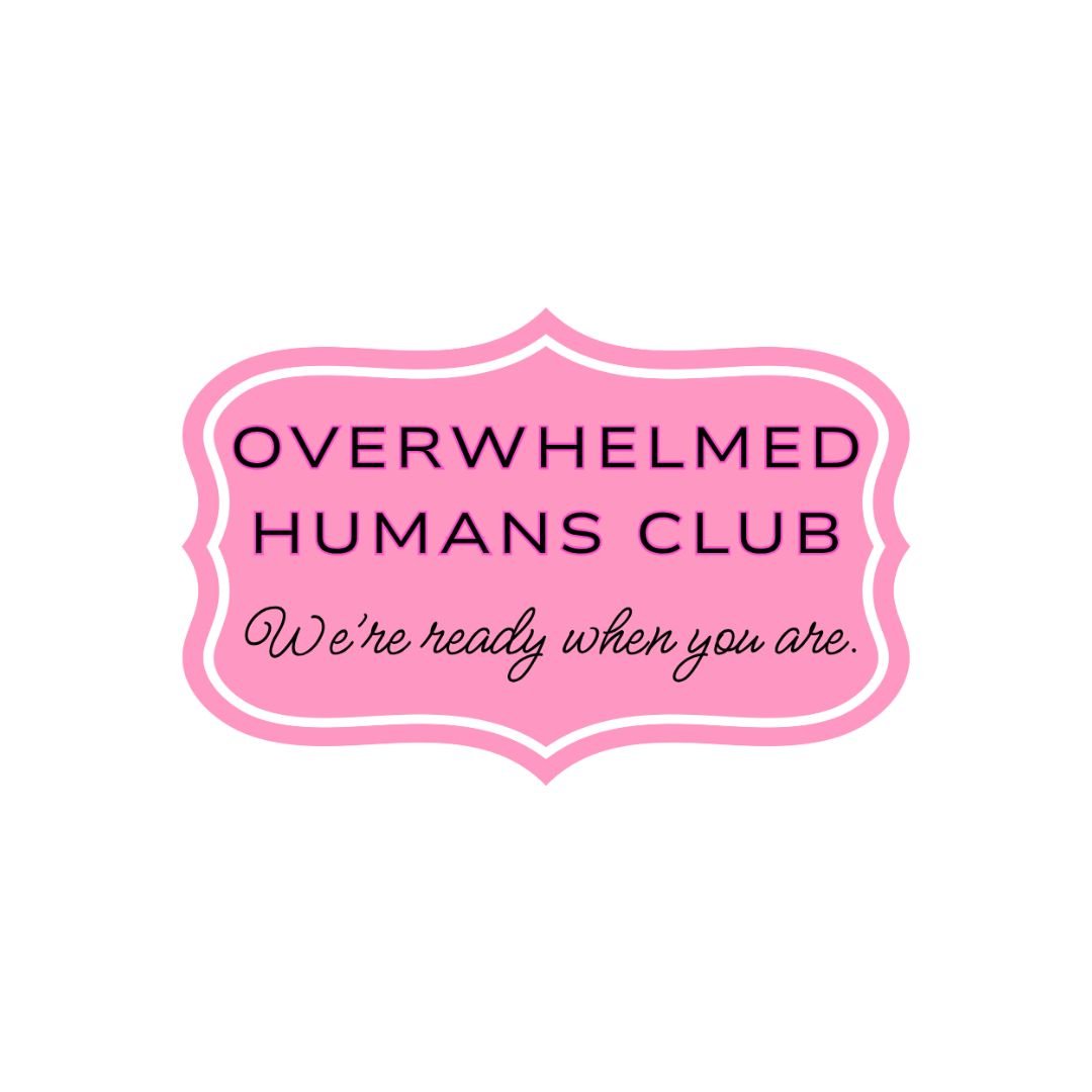 Overwhelmed Humans Club Sticker | Soft Life Mental Health Sticker - Splash of Charm