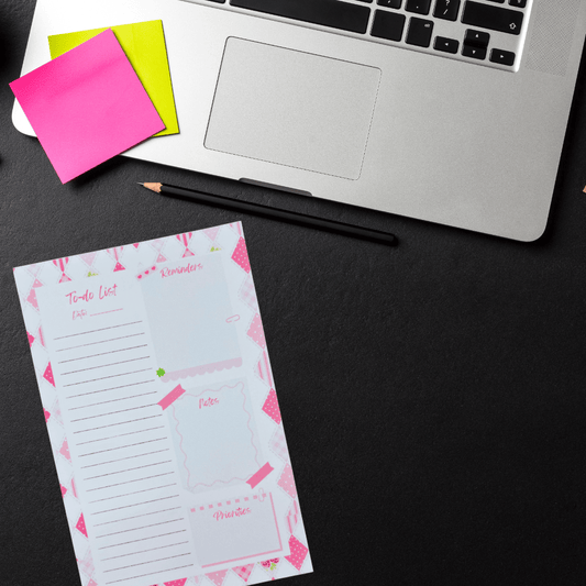 Pink Patchwork To-Do List & Daily Planner Notepad - Splash of Charm