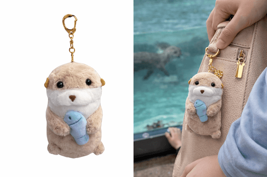Plush Otter Purse Charm Keychain – Cute Animal Bag Accessory - Splash of Charm