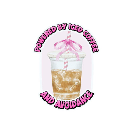 Powered By Iced Coffee And Avoidance Heather Gray Graphic Tee - Splash of Charm