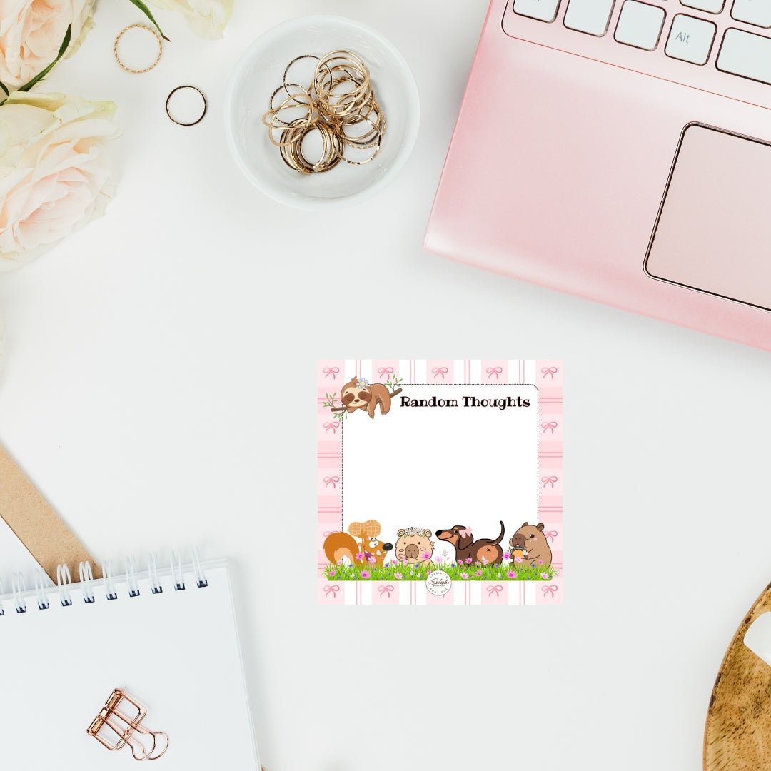 Random Thoughts 4x4 Notepad - Splash of Charm