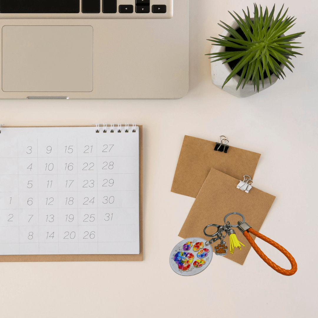 Round Acrylic Wristlet Keychain – Stylish and Functional Accessory - Splash of Charm