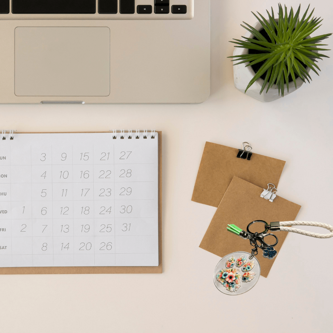 Round Acrylic Wristlet Keychain – Stylish and Functional Accessory - Splash of Charm