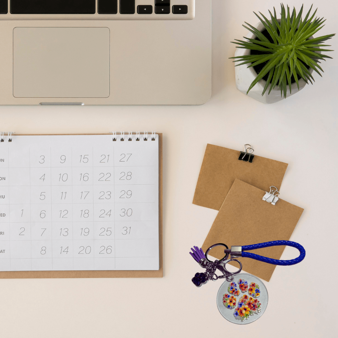 Round Acrylic Wristlet Keychain – Stylish and Functional Accessory - Splash of Charm