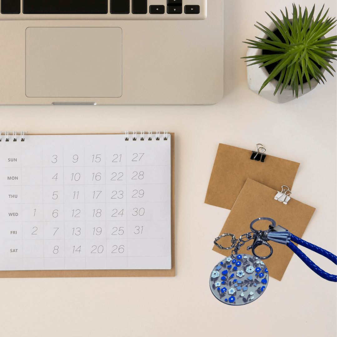 Round Acrylic Wristlet Keychain – Stylish and Functional Accessory - Splash of Charm