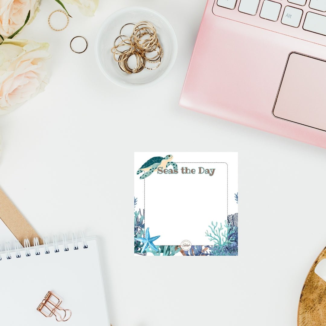 Seas the Day 4x4 Notepad - Splash of Charm