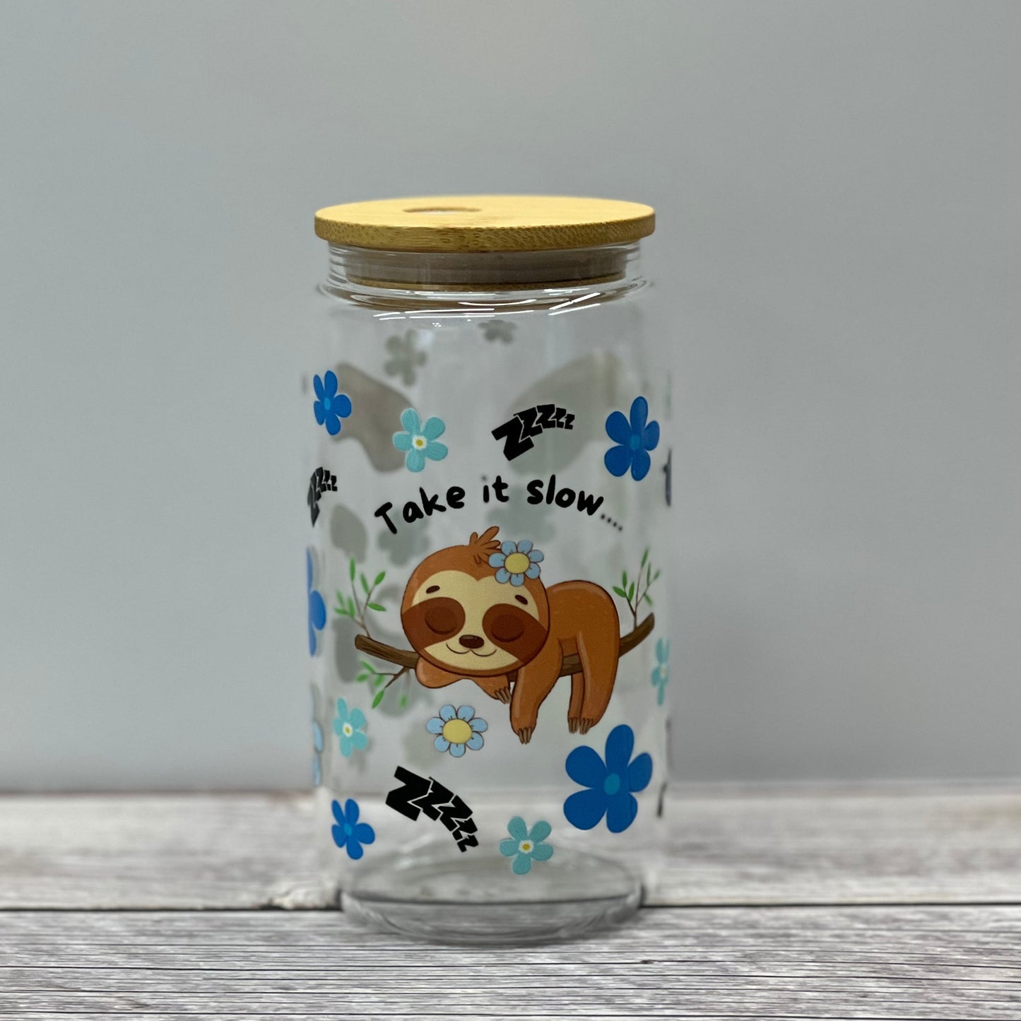 Sleepy the Sloth Beer Can Glass Tumbler - Splash of Charm