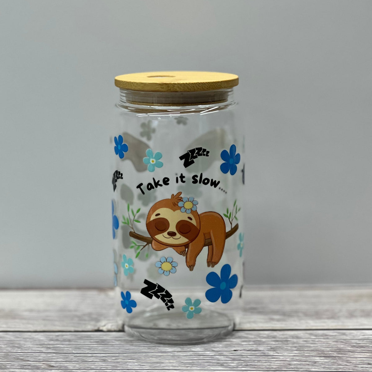 Sleepy the Sloth Beer Can Glass Tumbler - Splash of Charm
