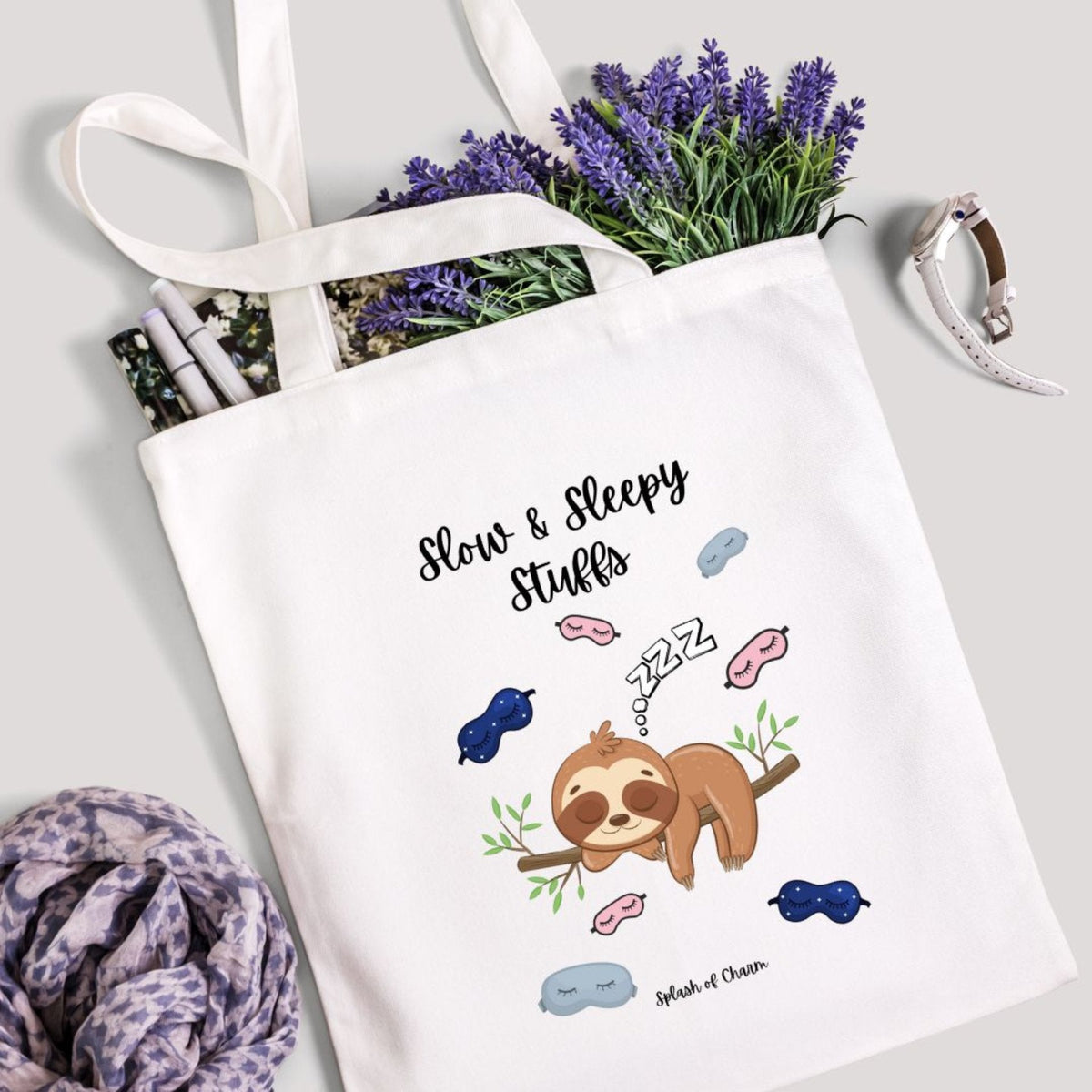 Sleepy the Sloth Mini Tote - Splash of Charm