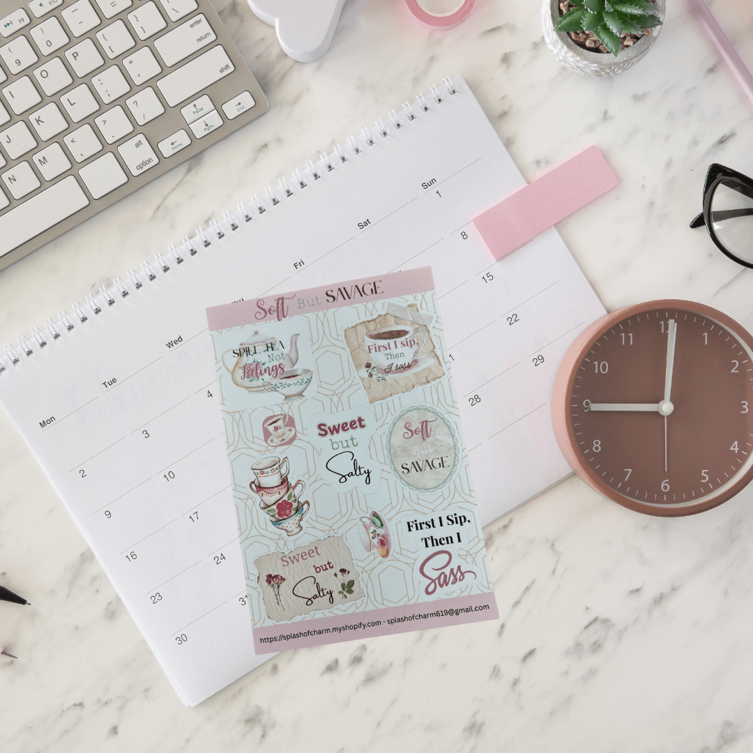 Soft but Savage Inspired Vintage Sticker Sheet – Bold & Fun Planner Stickers - Splash of Charm