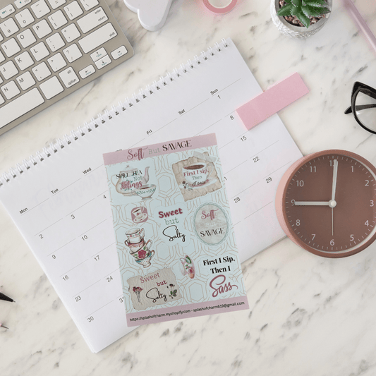 Soft but Savage Inspired Vintage Sticker Sheet – Bold & Fun Planner Stickers - Splash of Charm