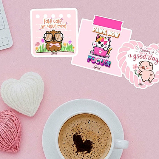 Soft Life Motivation Vinyl Sticker Collection – Planner, Laptop & Binder Stickers - Splash of Charm