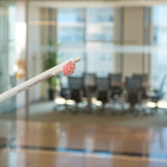 Spill Tea, Not Feelings Black Ink Gel Charm Pen – Fun Stationery Gift - Splash of Charm