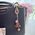 Strawbear Purse Charm | Teddy Bear Strawberry Bag Charm - Splash of Charm