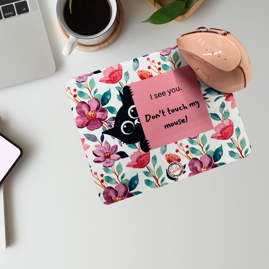 Suspicious Kitty Neoprene Mouse Pad - Splash of Charm