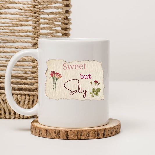 Sweet But Salty Vintage Rose Inspired Coffee Mug – Bold & Charming Drinkware - Splash of Charm