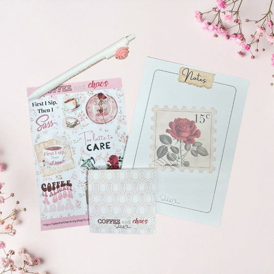 Sweet Start Stationery Bundle – Cute Desk & Writing Accessories Gift Set - Splash of Charm