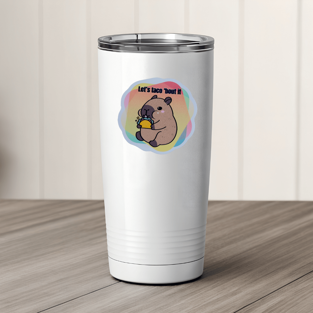Taco the Capybara Let's Taco 'bout It Sticker - Splash of Charm