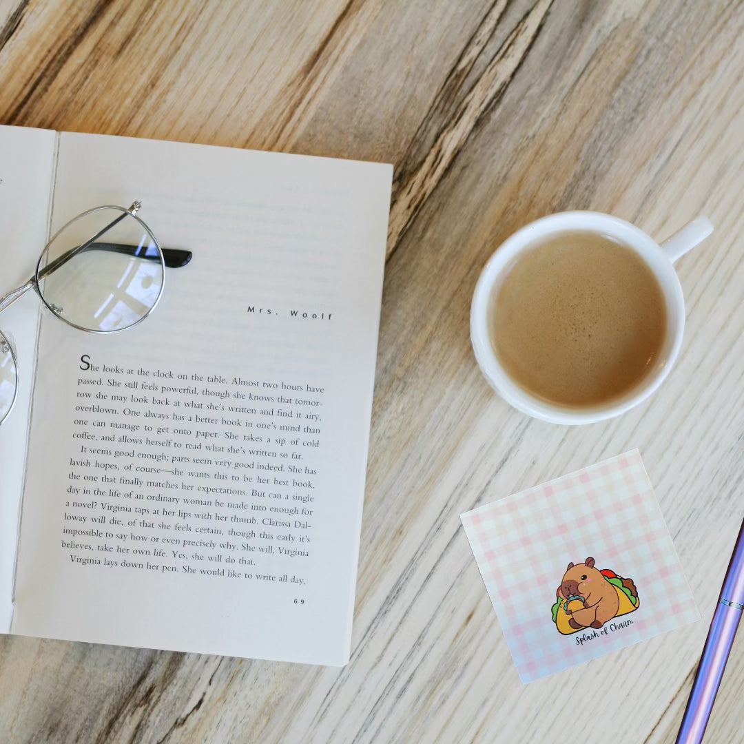 Taco the Capybara Post-It Notes – Fun & Functional Sticky Notes - Splash of Charm