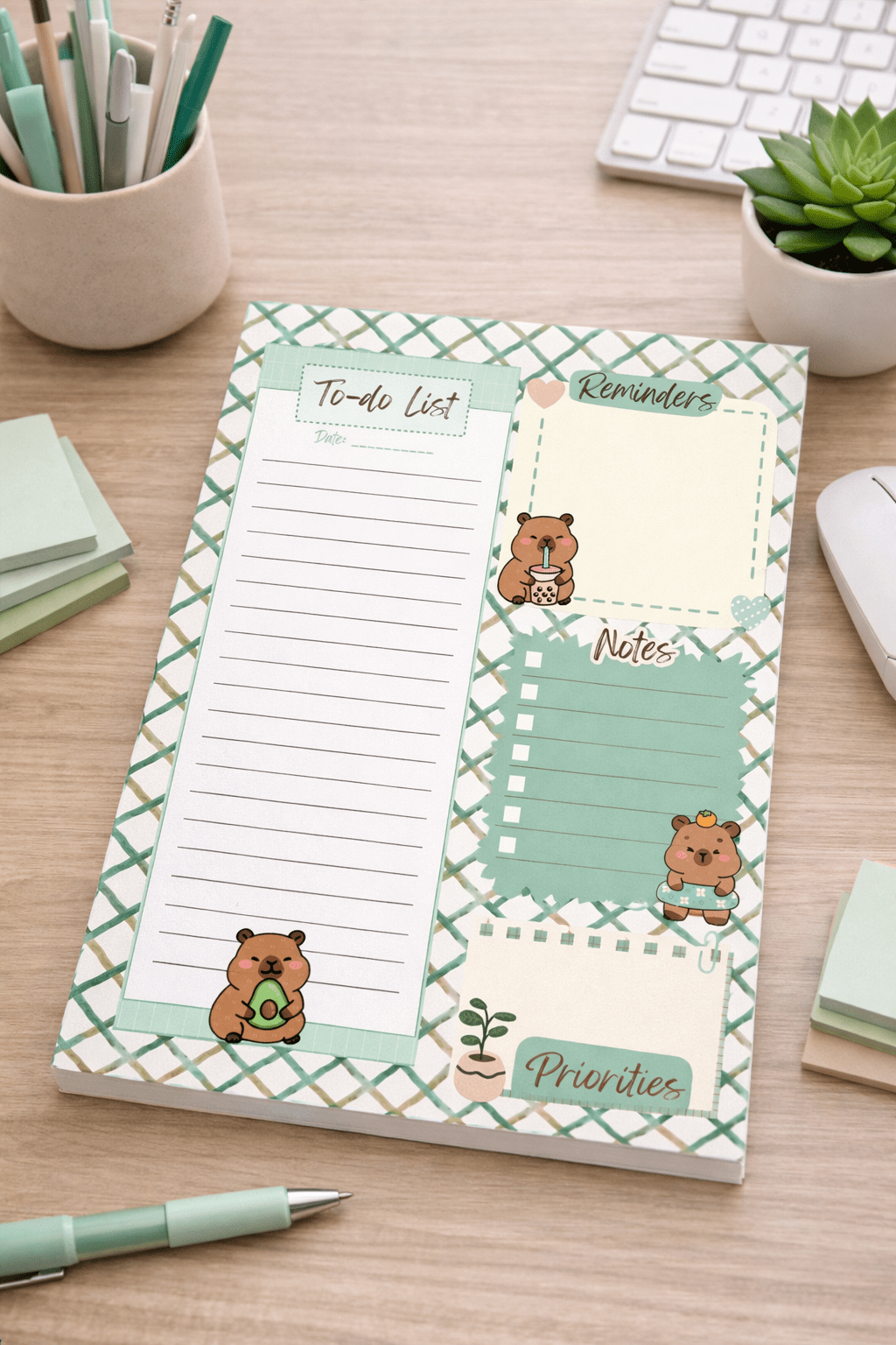 Teal To - Do List & Daily Planner Notepad - Splash of Charm