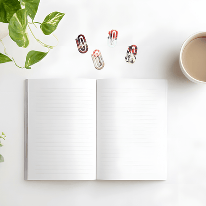 Vintage Vibe Acrylic Paper Clip Set | Stylish Stationery & Planner Accessories - Splash of Charm