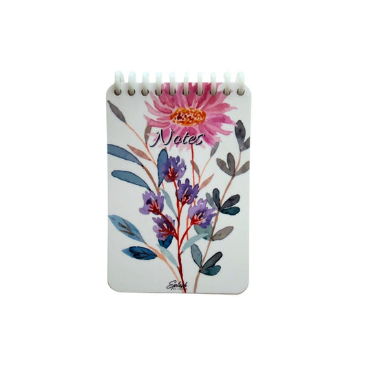 Watercolor Floral Notes Notepad – 4x6 Spiral Notebook, Soft Life Stationery, Botanical Desk Notepad, Giftable Mini Journal - Splash of Charm