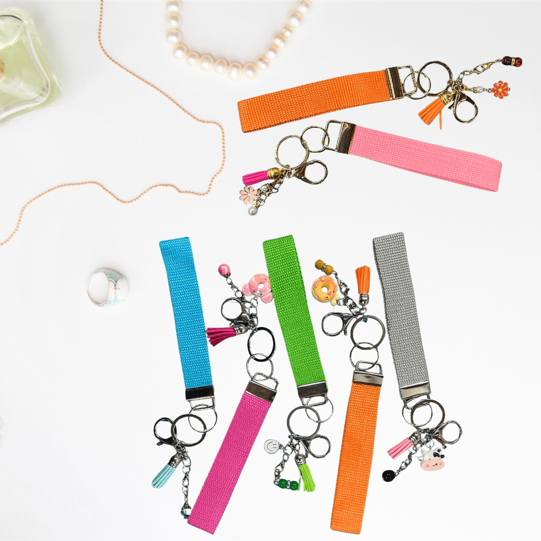 Webbing Wristlet Keychain – Durable & Functional Accessory - Splash of Charm