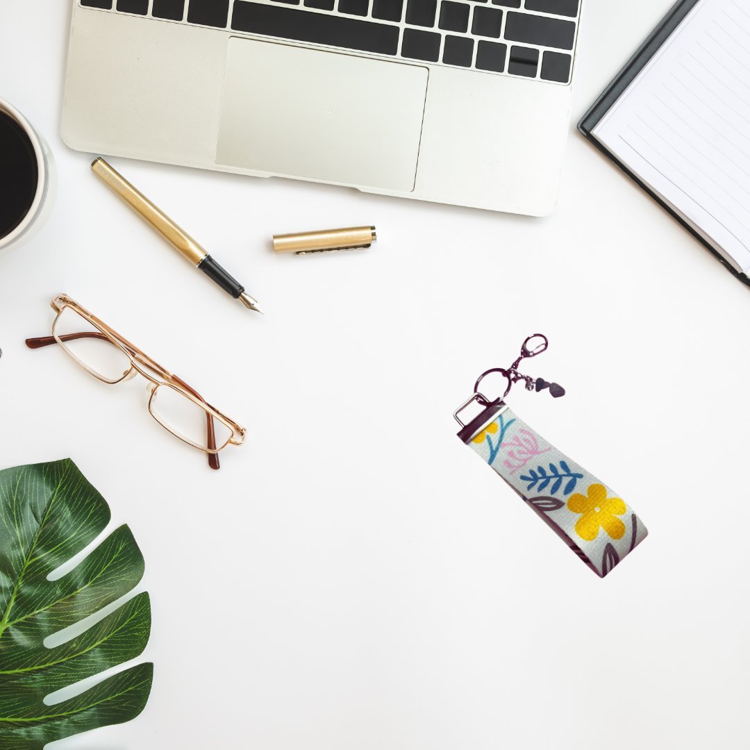 Wristlet Keychain with Charm – Stylish & Functional Accessory - Splash of Charm